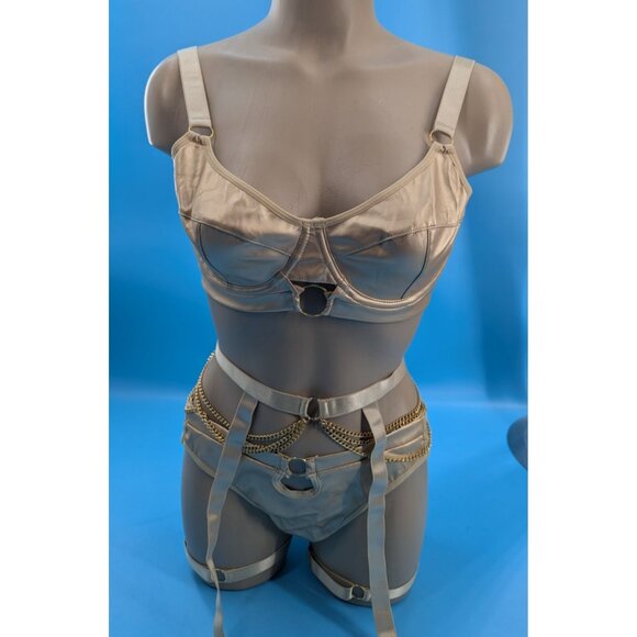 Sweaty Rocks NEW Gartered 4 piece set Medium garter belt with chains - Picture 1 of 5